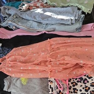 Girls 6 7 Small Lot Dresses Shorts Pj Tops
